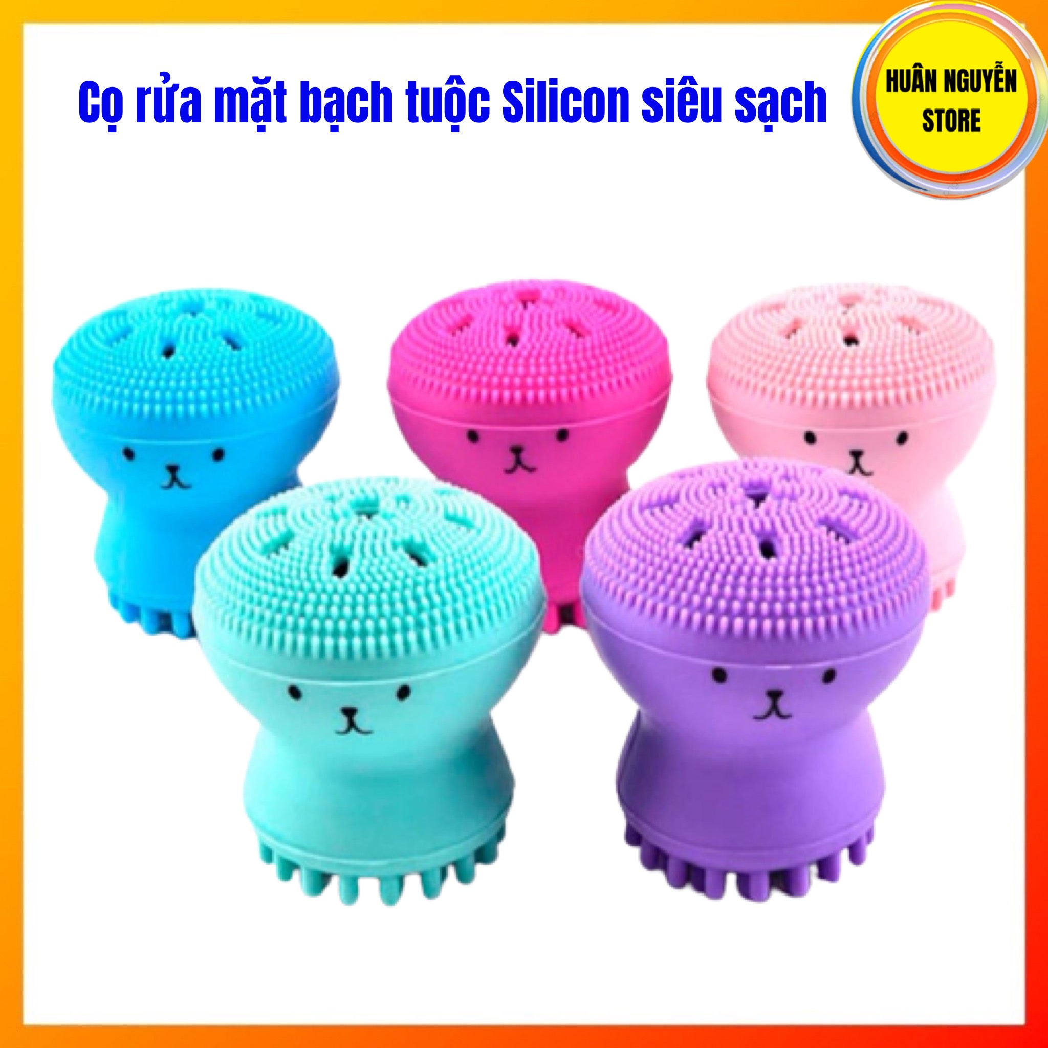 Cọ Massage Và Rửa Mặt Bạch Tuộc Hàn Quốc Siêu Sạch - HUAN NGUYEN STORE