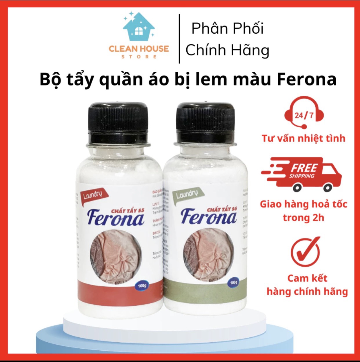 Bộ Tẩy Quần Áo Bị Lem Màu Từ Quần Áo Khác