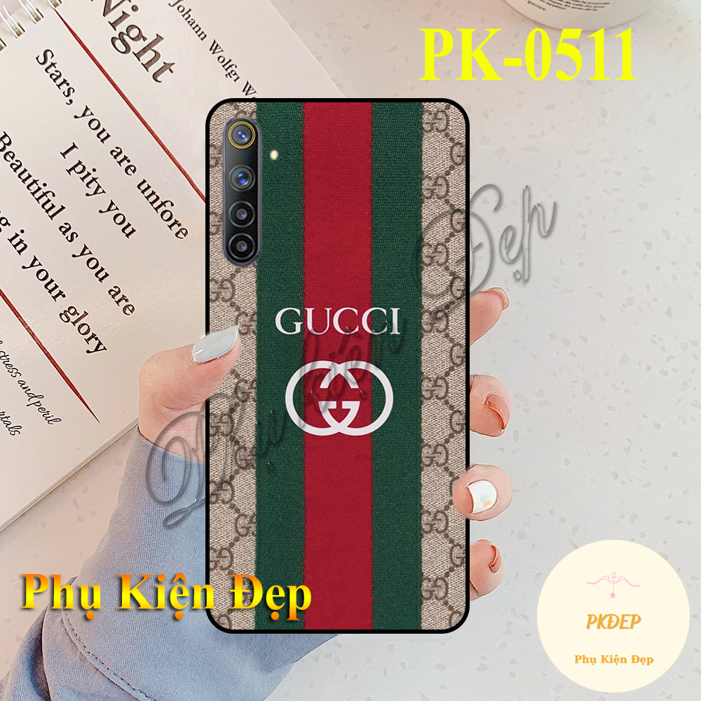 [HCM]Ốp lưng Realme 6  - Ốp dẻo đen in hình Họa tiết Gu Chị siêu sang