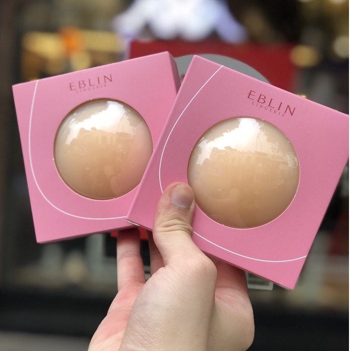 Miếng dán ngực silicon nhiệt tự thân EBLIN dán ti siêu mỏng ôm khít bền đẹp