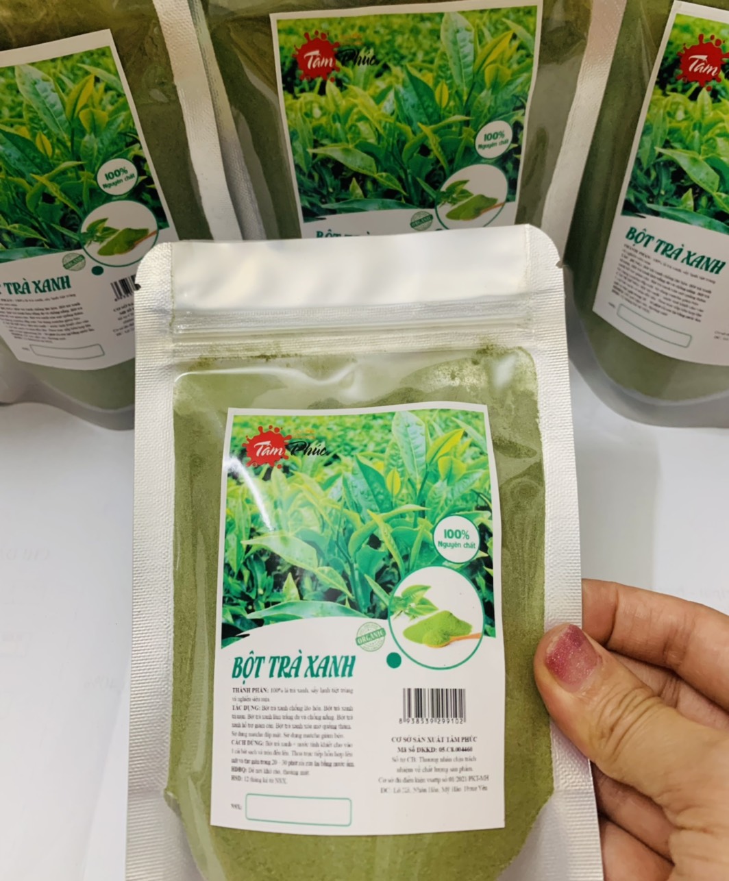 Bột trà xanh matcha , mặt nạ bột trà xanh organic, sấy lạnh nguyên chất, mặt nạ tráng da, se khít lỗ chân lông, ngăn ngừa nếp nhăn