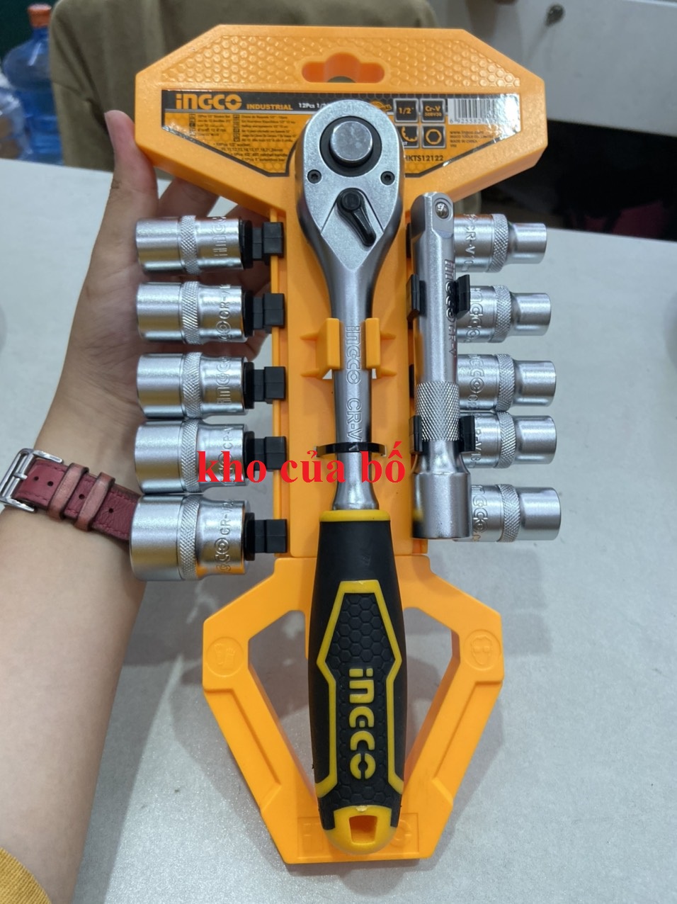 Bộ 12 cái đầu tuýp ingco hkts12122
