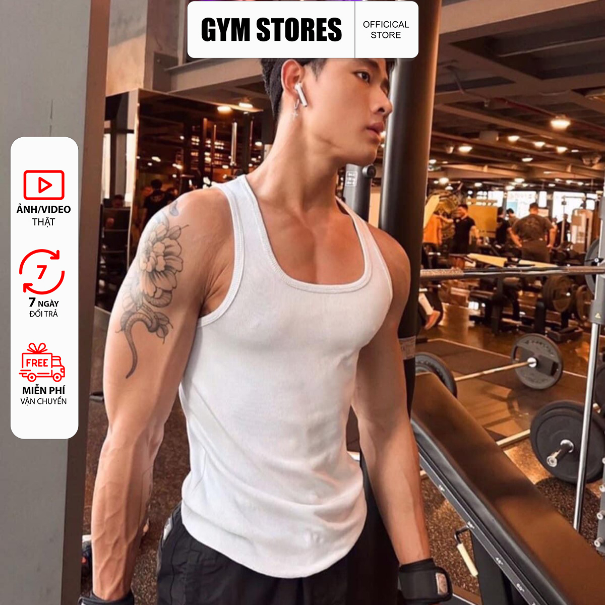 HCM ÁO THUN 3 LỖ NAM , SÁT NÁCH NAM ,FROM BODY DÁNG CHUẨN GYM GIÁ SĨ 45KG ĐẾN 95KG 3L01