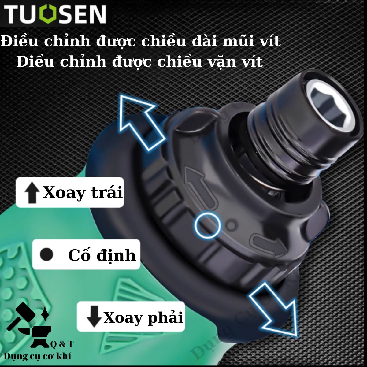 Tua vít đa năng nhỏ 2 đầu trợ lực đảo chiều, Tô vít lùn hàng chính hãng TOUSEN