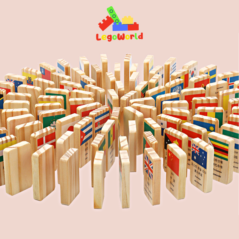 Domino cờ 100 quốc gia - Đồ chơi cho bé