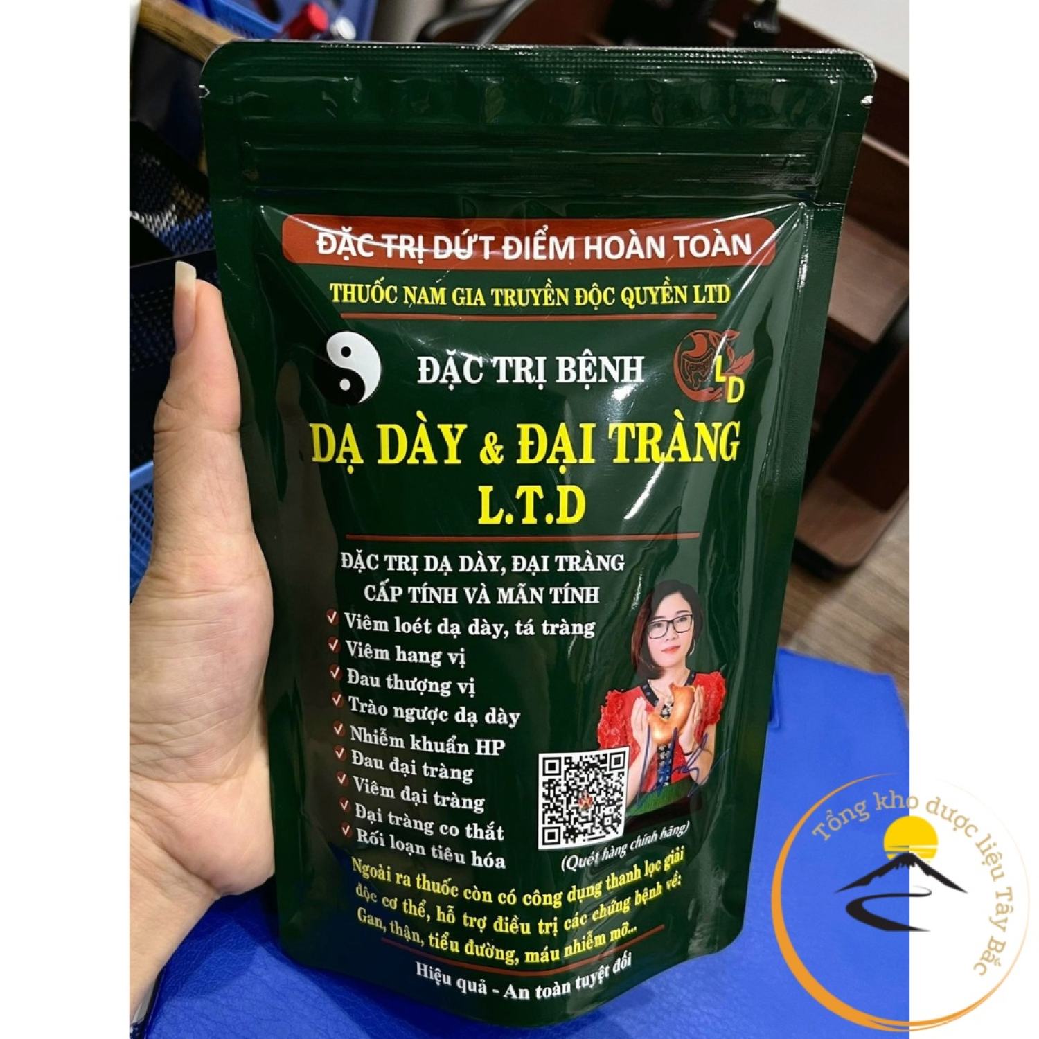 Dạ dày đại tràng LTD, L.T.D Lò Thị Dịu chính hiệu gói 225 viên uống gia