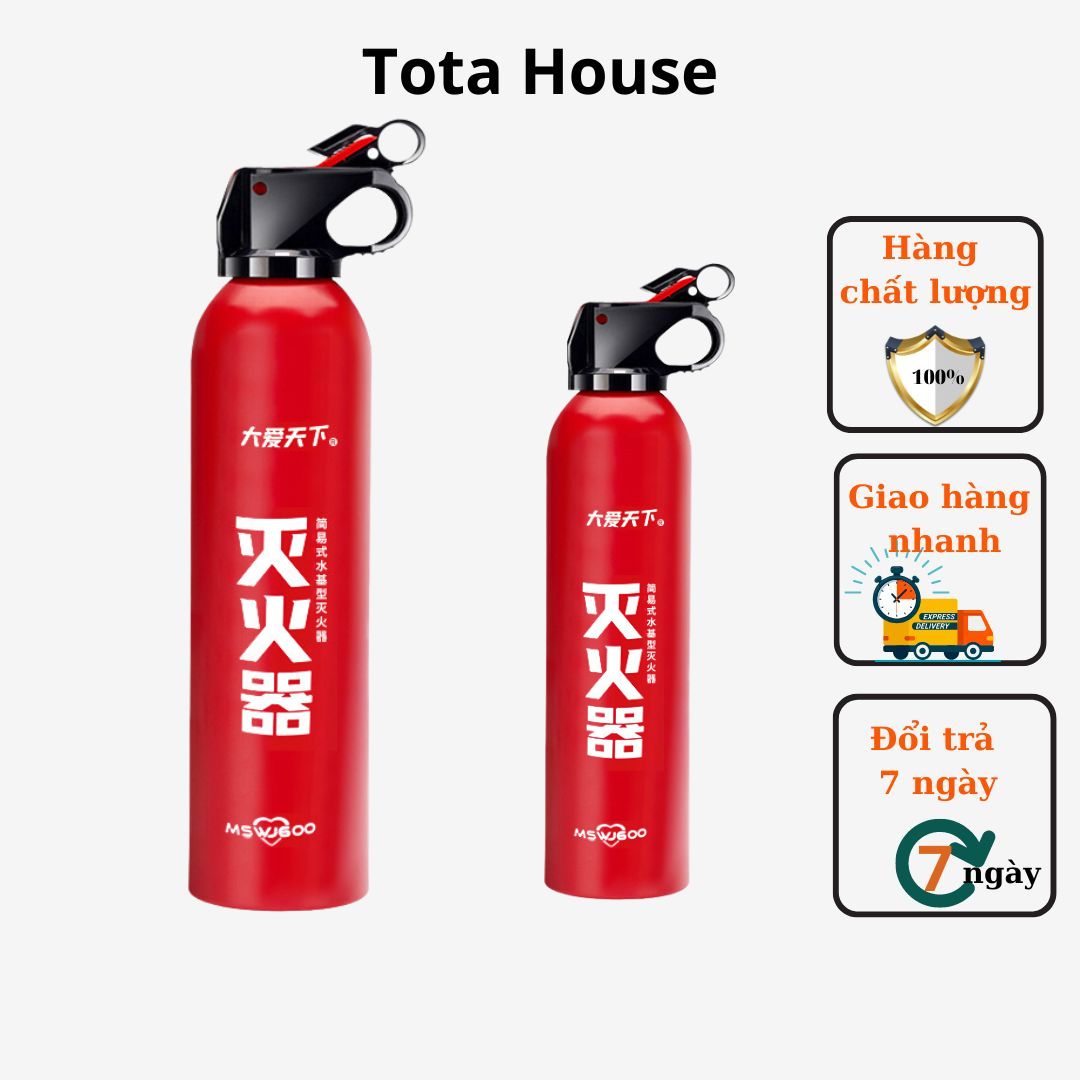 Bình chữa cháy mini dập lửa khẩn cấp ô tô xe máy văn phòng an toàn chai xịt cứu hoả mini