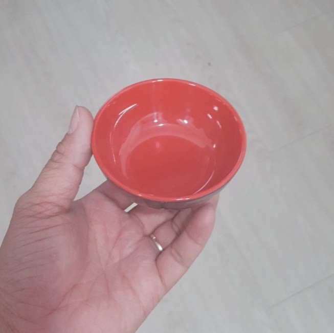 Chén chấm CO34 melamine nhựa hai lớp đỏ đen Sang Trọng -Cao Cấp