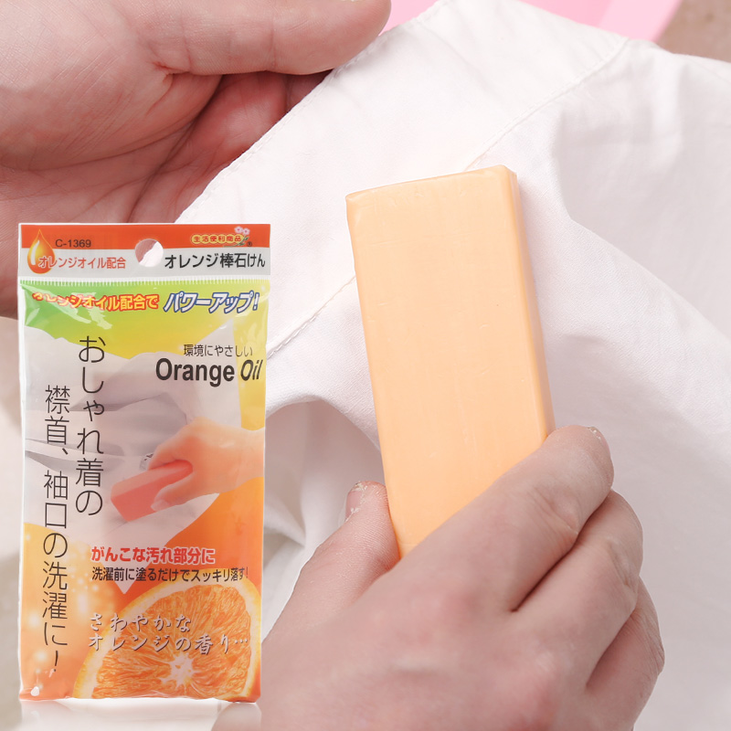 Xà phòng thanh giặt cổ áo Sanada hương cam hàng Nhật Nội Địa