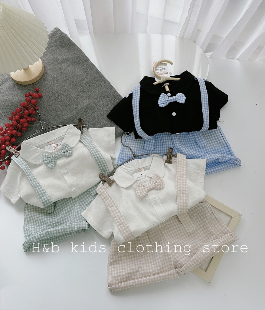 Yếm caro công tử đáng yêu cho bé 10-20kg