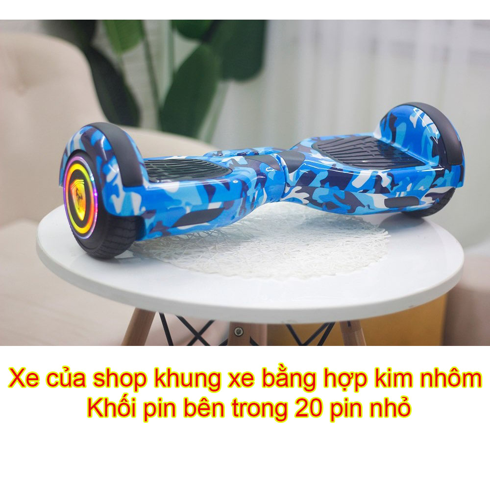 Xe điện cân bằng Bánh 6.5 inch loa bluetooth và đèn LED Mẫu mới ( tặng kèm bảo hộ )