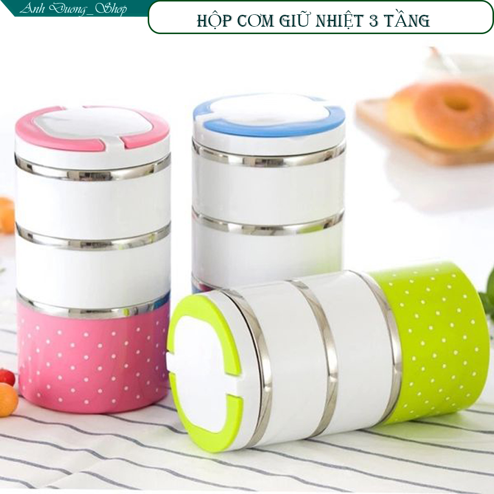 Hộp Cơm Giữ Nhiệt, Hộp Đựng Cơm Giữ Nhiệt, ruột bằng inox có tác dụng giữ nhiệt