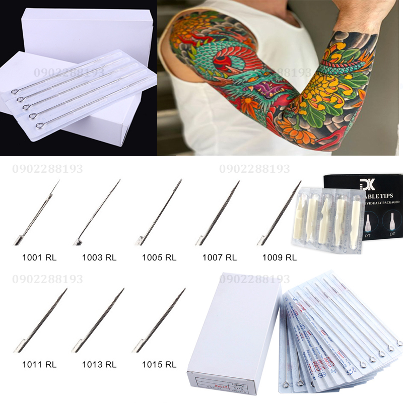 Combo 20 cây kim xăm Nét kèm ngòi 💗FREESHIP💗 Kim xăm hình Tattoo chất lượng.