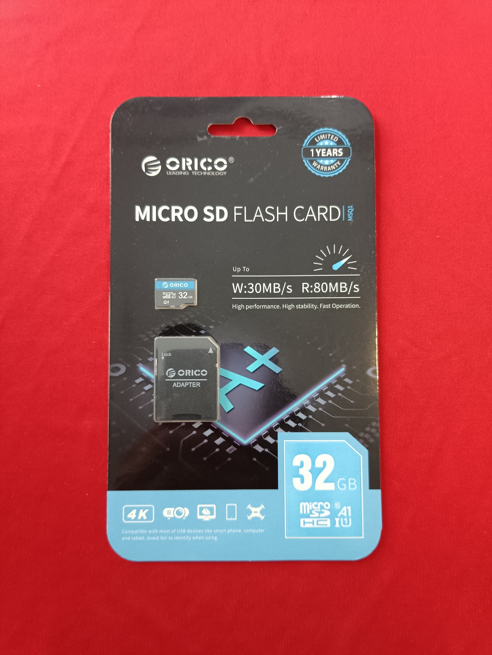 Thẻ nhớ micro sd orico msq1 tốc độ cao 80mb/s dung lượng 32gb/64gb/128gb/256gb - hàng chính hãng