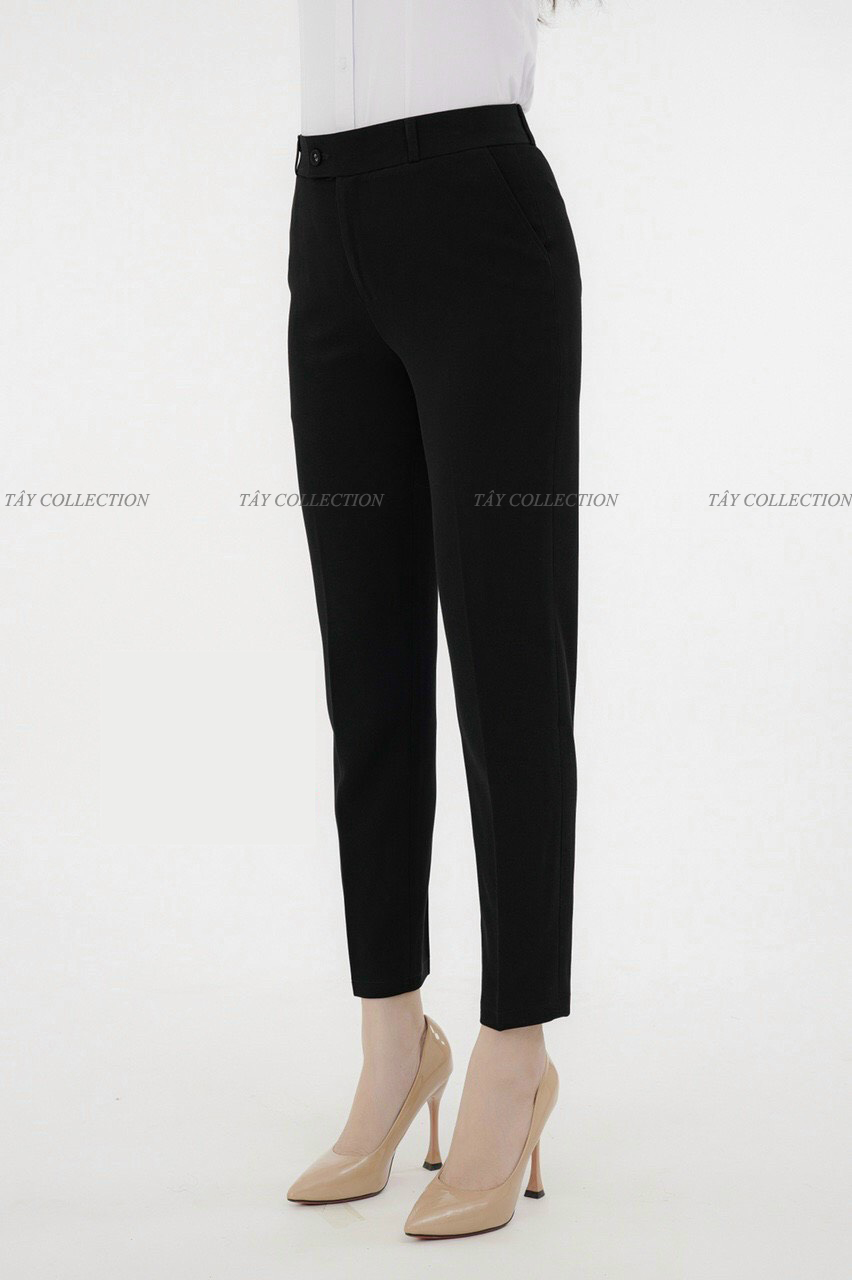 Quần Tây Âu Công Sở Nữ lưng cao dáng côn đứng Tây Collection