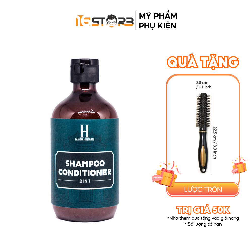 Dầu Gội Xả Nam 2in1 Saigon Hustlers Shampoo & Conditioner 500ml