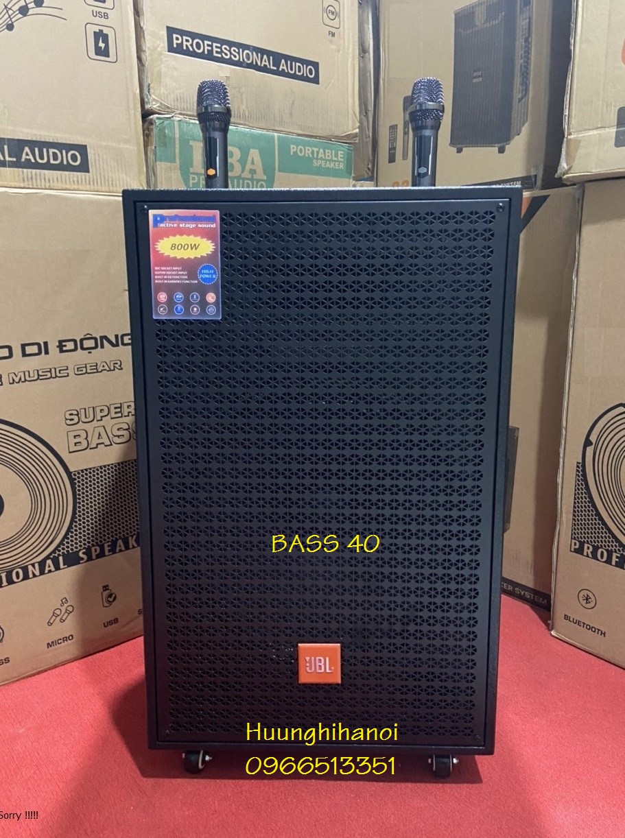 Loa di động karaoke hát hay, loa karaoke giá rẻ bass 4 tấc, thùng gỗ, công suất lớn tặng kèm 2 micro kẽm UHF không dây hát karaoke cực hay