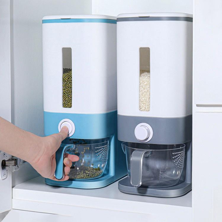Thùng Gạo hàn quốc Bấm nút tự động thông minh sản phẩm nhà bếp cao cấp,Thùng Đựng Gạo Thông Minh 12Kg,Thùng Đựng Gạo Nắp Bật Chống Ẩm Mốc,