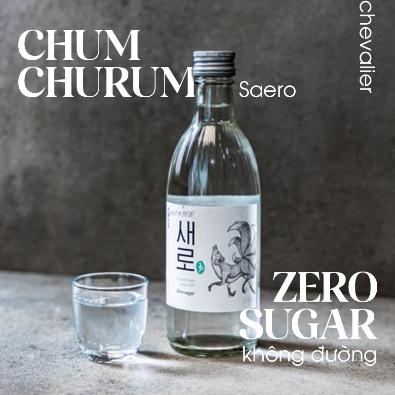 Soju Hàn Quốc Chum Churum Saero - KHÔNG ĐƯỜNG 375ml