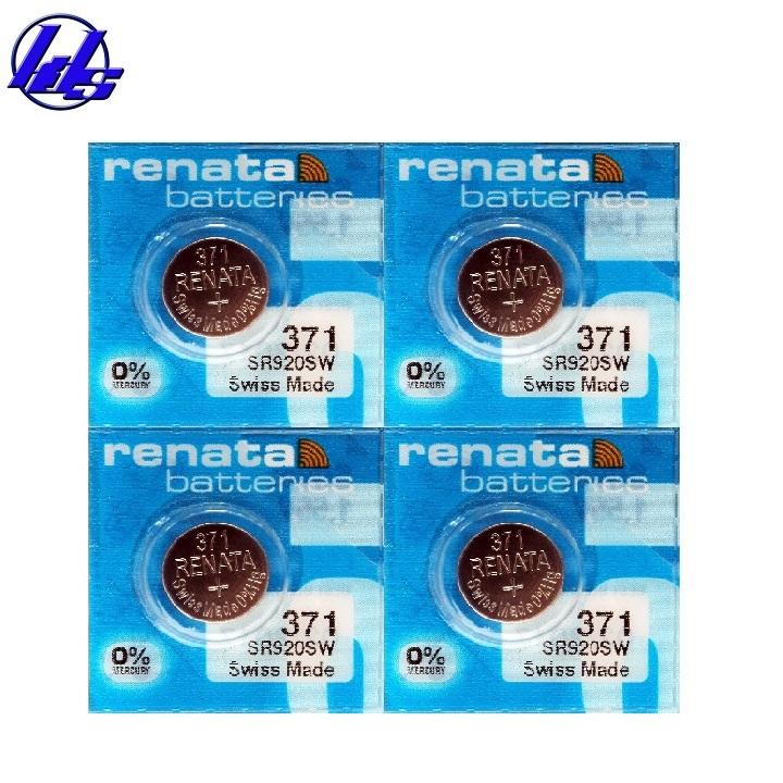 Combo 4 viên pin đồng hồ renata 371 sr920sw silver oxide 1.55v