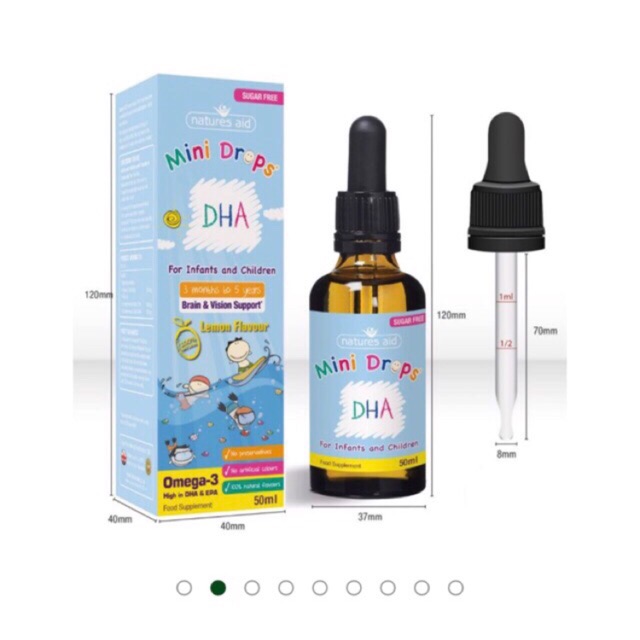 Dha drops dạng giọt natures aid 50ml