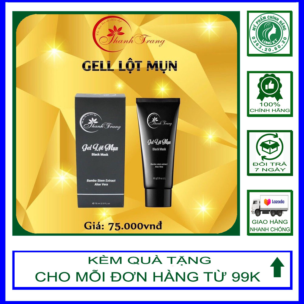 [Thanh Trang]  Gel Lột Mụn Tinh Chất Than Tre Hoạt Tính Thanh Trang 75ml