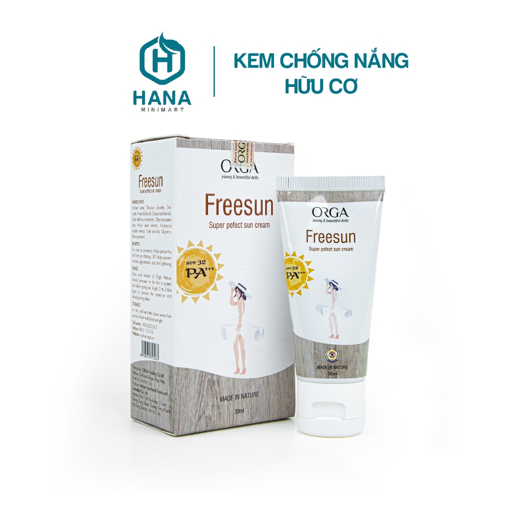 Kem chống nắng le'orga - freesun chống trôi, xịt dưỡng trắng da