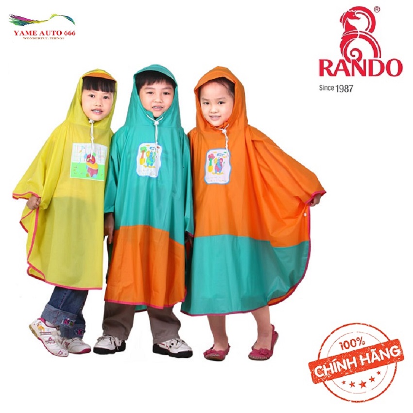 [HCM][ CAO CẤP] Áo mưa bướm trẻ em Rando Pocho dành cho các bé có độ tuổi từ (5 tuổi đến 6 tuổi) tương đương với size số 2