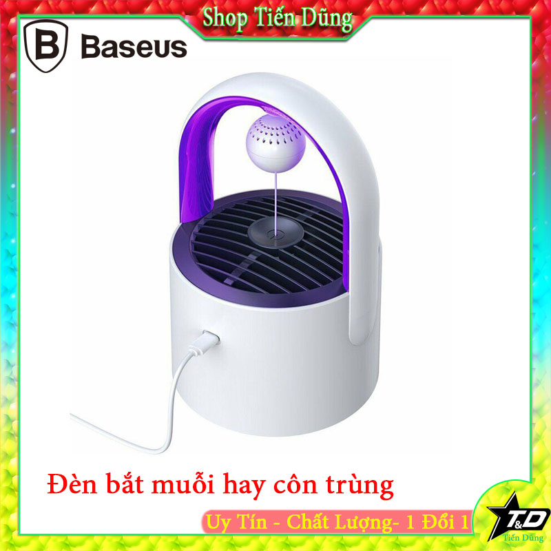 Đèn bắt muỗi Baseeus hay đèn diệt côn trùng sử dụng nguồn điện 5V với ánh sáng đèn ân toàn khi sử dụng
