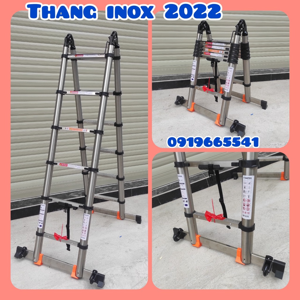 Thang rút inox mẫu mới 2022 in-32d,in-38d,in44d,in-50d,in-56d