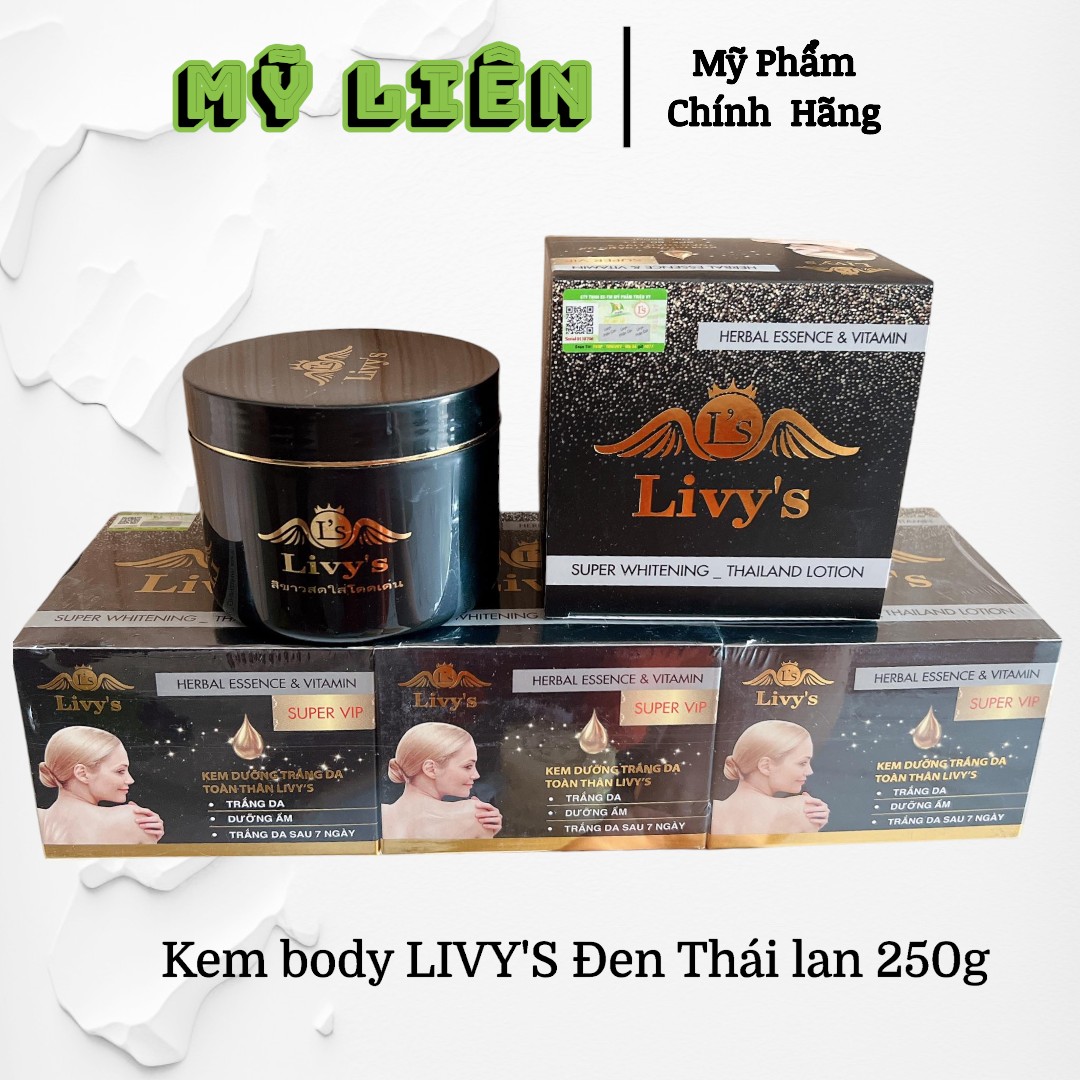 Kem dưỡng trắng da Body Livy Đen Thái Lan 250g