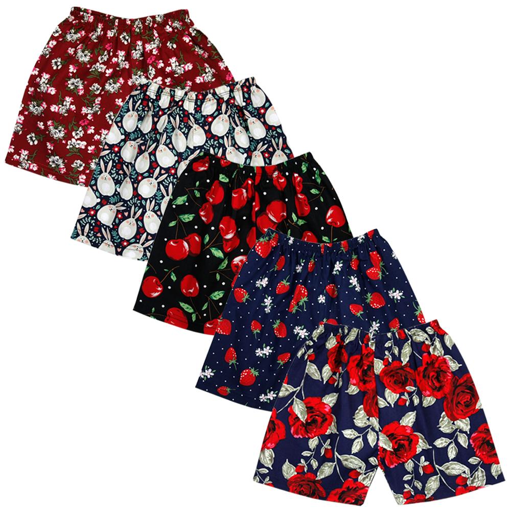 Set gồm 10 quần đùi thô hoa cực đáng yêu cho bé gái từ 3-22kg qđhkf kiba fashion