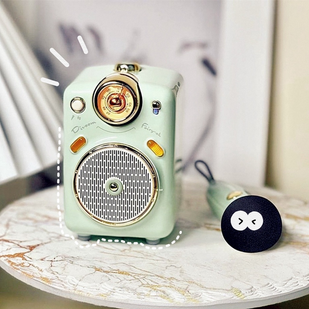 Divoom Fairy-OK loa bluetooth đa chức năng kết nối không dây mini có micro để hát karaoke