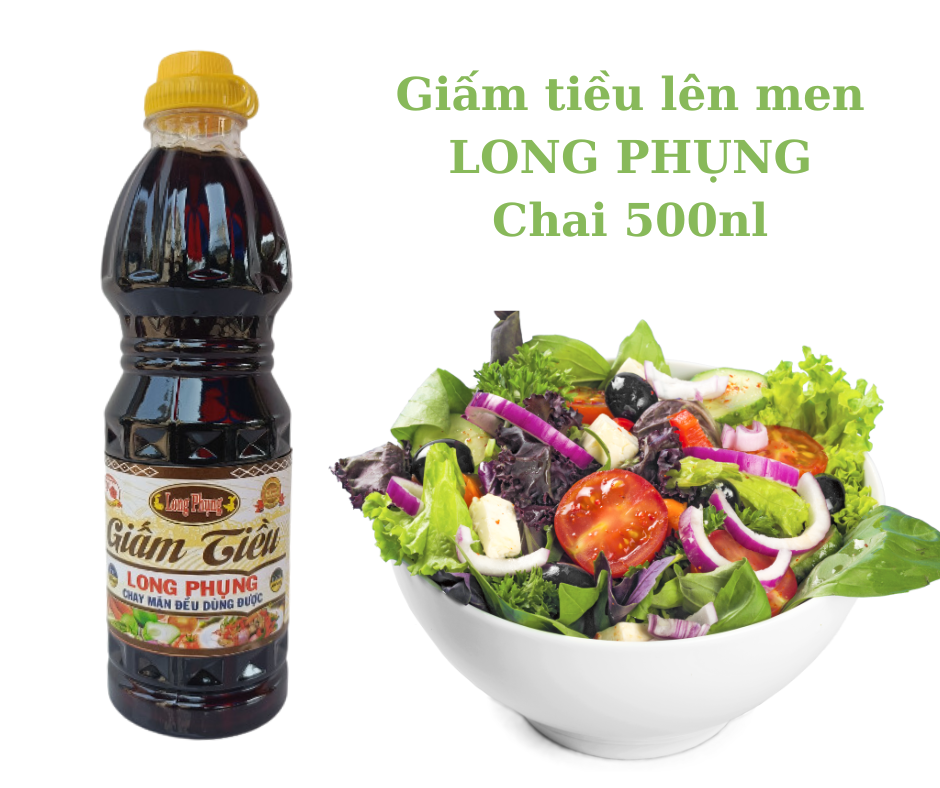 Giấm tiều cao cấp long phụng chai 500ml - gia vị nêm ướp chế biến món ăn