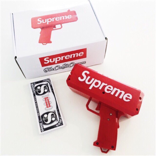 Súng bắn tiền supreme tặng kèm 100 tờ dollar