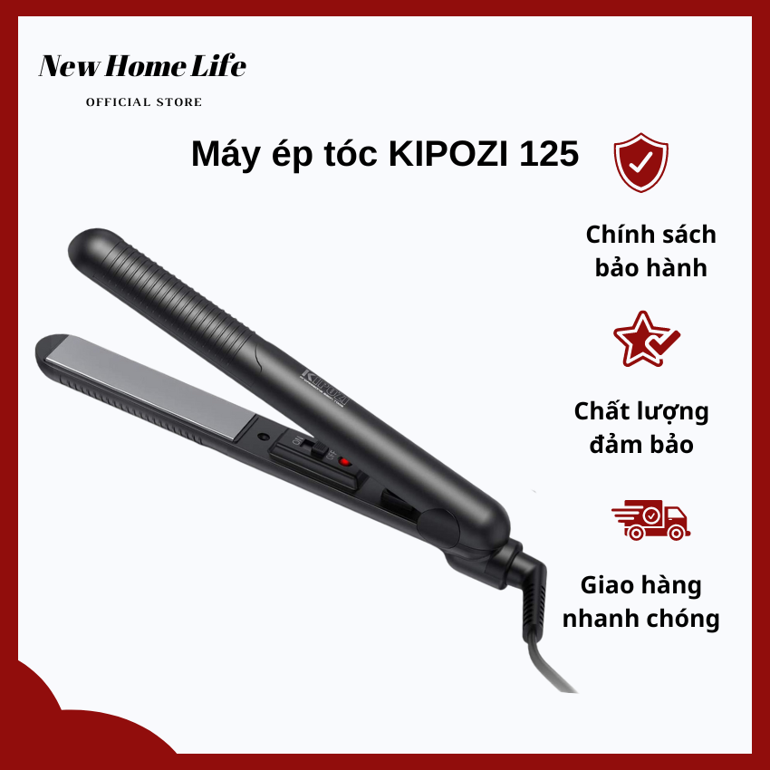 Máy ép duỗi tóc mini chính hãng KIPOZI 125 cao cấp máy uốn tóc làm xoăn, máy ép tóc thẳng - bảo hành 12 tháng