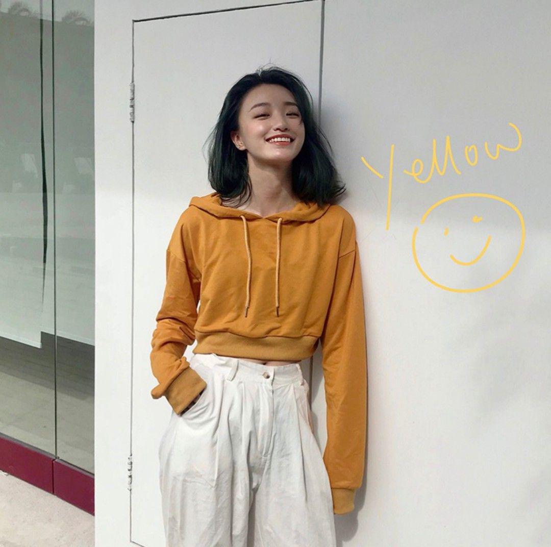 Áo nón croptop cá tính trơn màu 11424-4