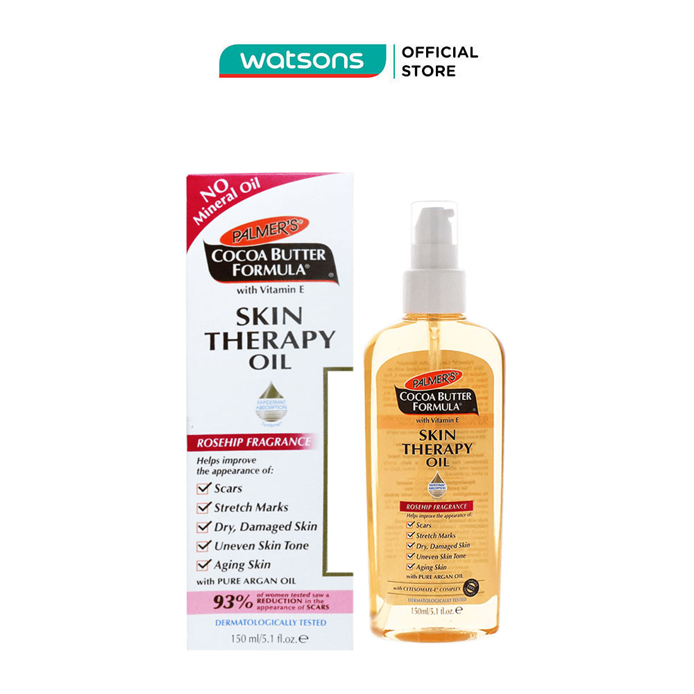 Dầu dưỡng da toàn thân palmer's skin therapy oil rosehip argan oil phục hồi da và mờ thâm sẹo 150ml