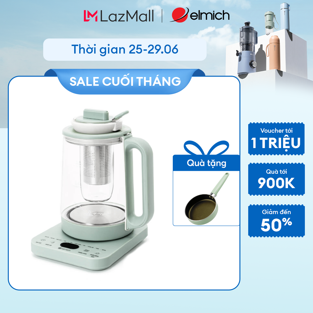 (Chỉ 15-17.07)Ấm pha trà đa năng 1.8L Elmich KEE-9147DB/PG