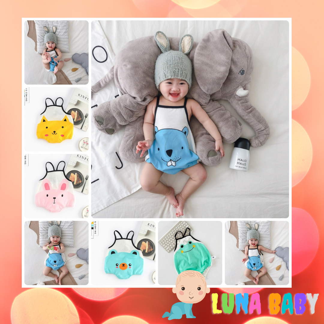 Quần áo trẻ em bộ body yếm 2 dây cho bé trai bé gái