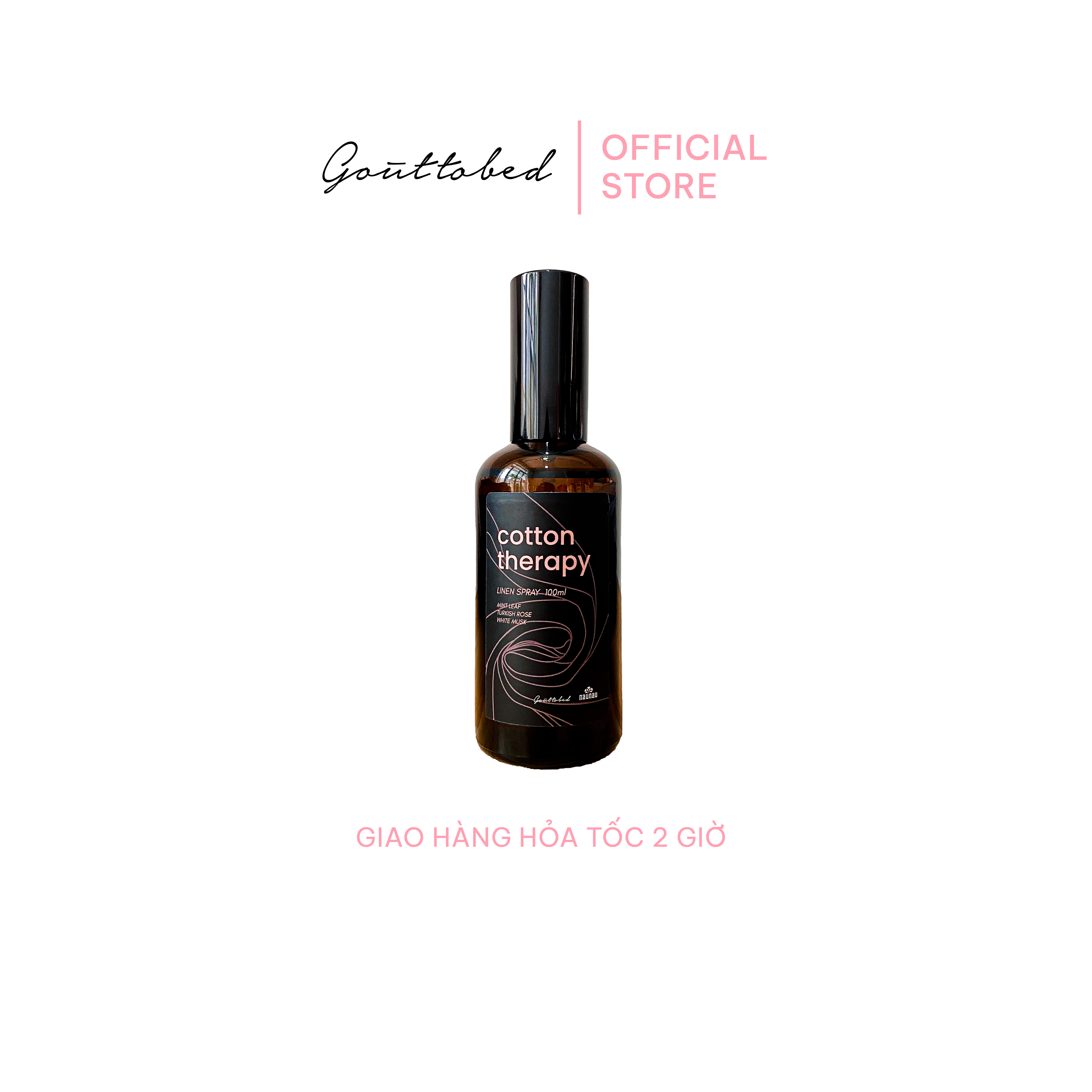 Tinh dầu xịt vải chăn ga gối Gouttobed chai thuỷ tinh 100ml