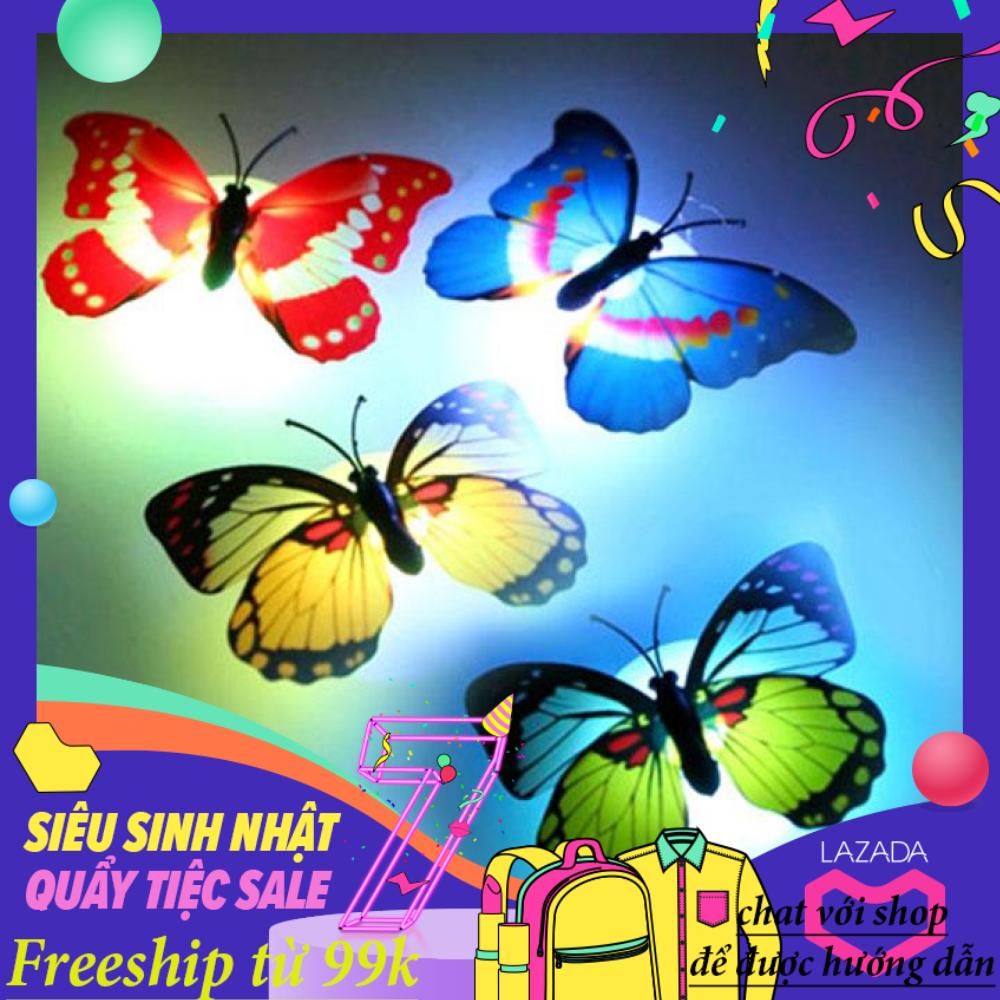 Combo 2 Đèn led dán tường hình con bướm Đèn ngủ hình bướm