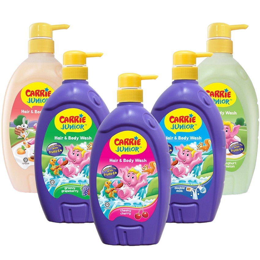 Sữa tắm gội cho bé carrie junior 700g- đủ 5 mùi