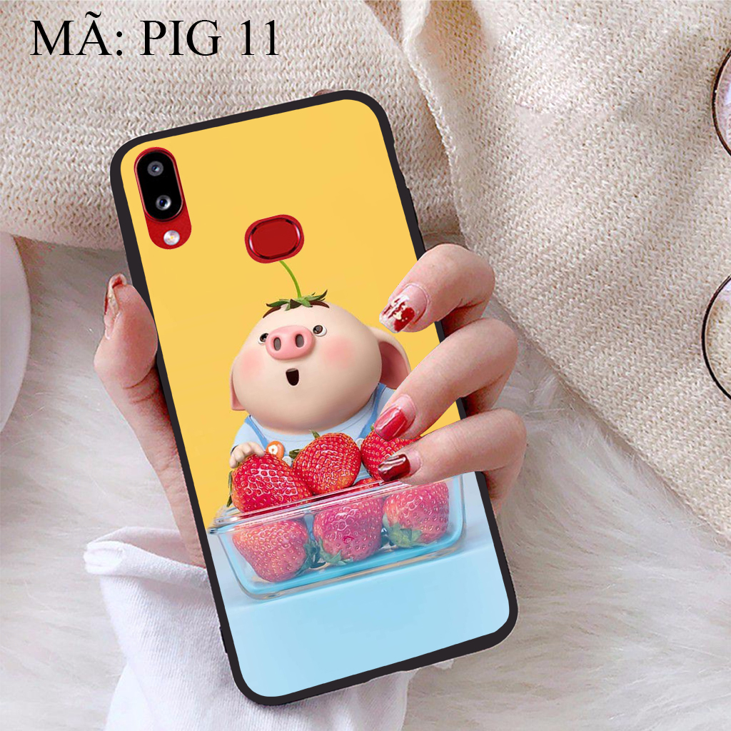 [HCM]Ốp lưng iCase dành cho Samsung Galaxy A10S viền dẻo TPU BST Pig Cute