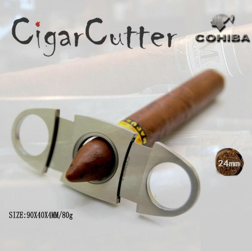 Dao cắt Xì-Gà Co.hi.ba / C.i.g.a.r Cutter Steel Quẹt