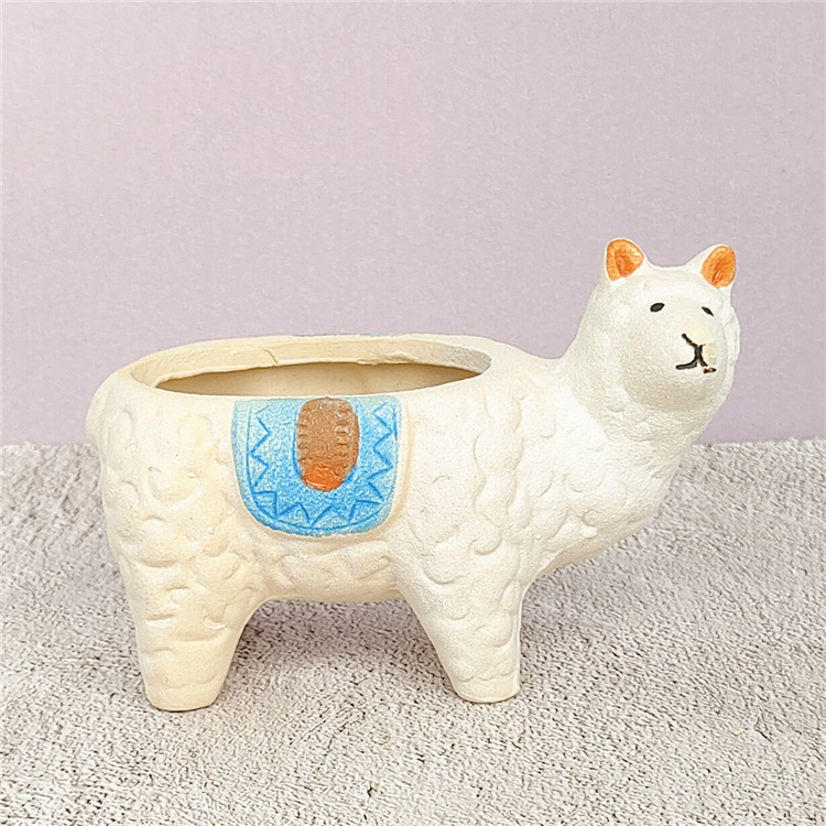 Ngẫu nhiên một chiếc chậu trồng cây Alpaca dễ thương , chậu trồng sen đá, xương rồng xinh xắn