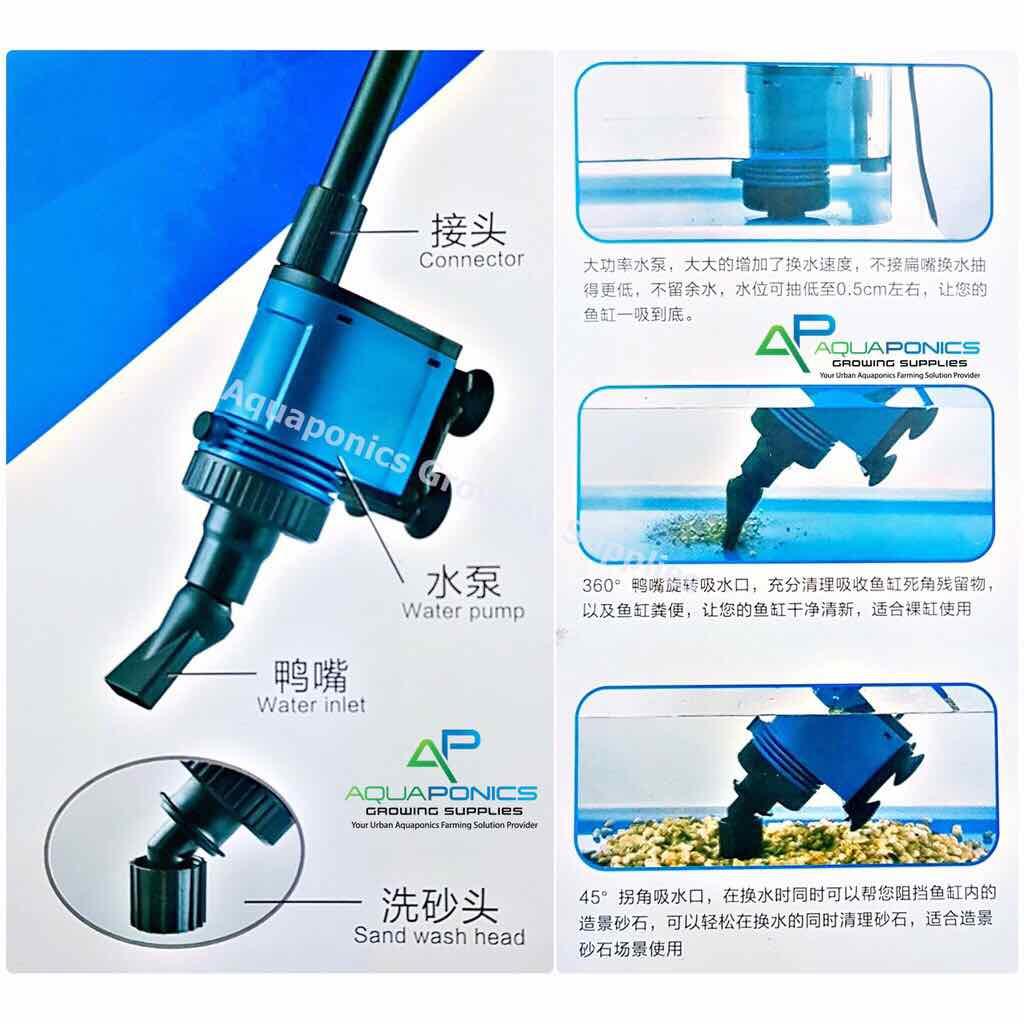 Máy Hút Vệ Sinh Hồ Cá Tích Hợp Đầu Bơm Sobo BO-028