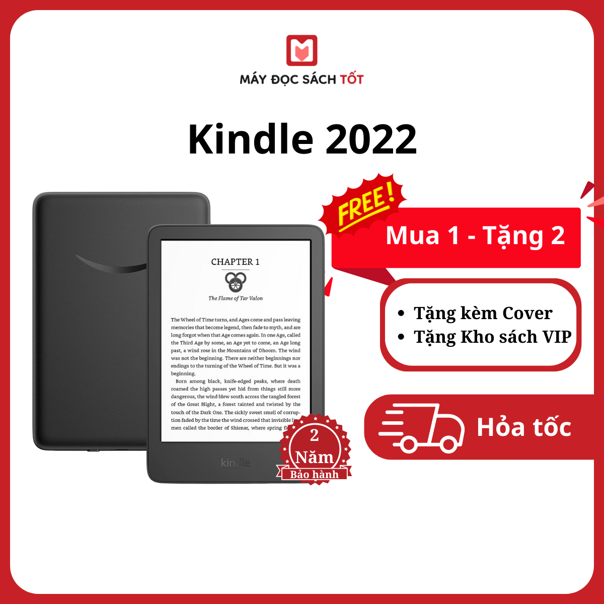 Máy đọc sách kindle 2022, mới nguyên seal