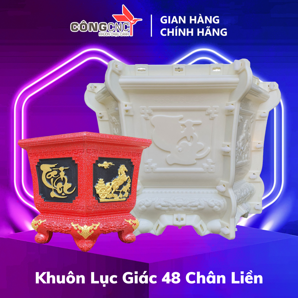 Khuôn đúc chậu abs, khuôn chậu lục giác 48 chân liền