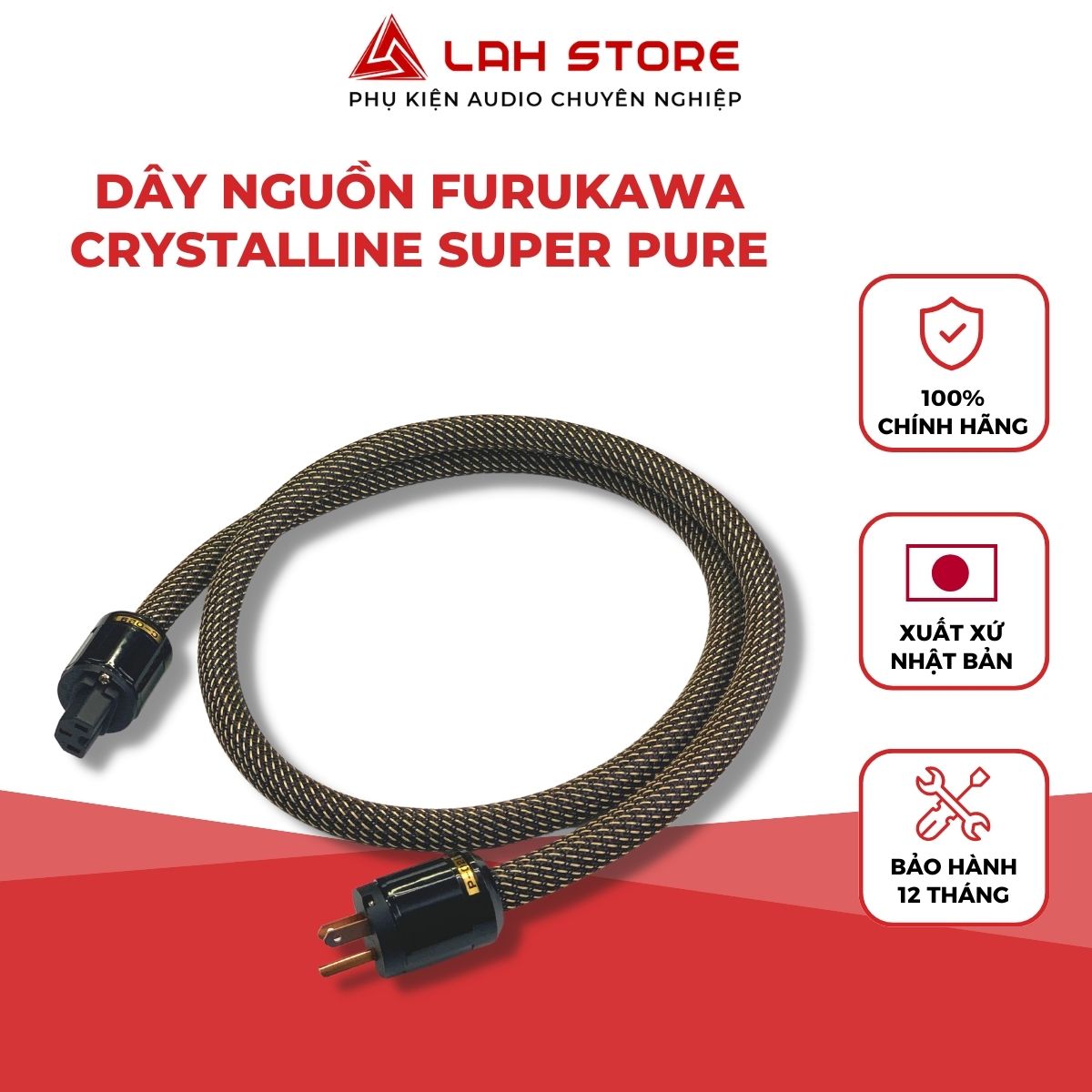 Dây nguồn Furukawa Crystalline Super Pure dẫn điện - LAH Store